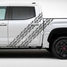Coppia adesivi in ​​vinile con mappa topografica per porte laterali Toyota Tundra vintage a doppia striscia
 2