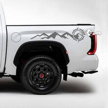Adesivo Vinile per Lato Posteriore Mountain Compass per Toyota Tundra_2