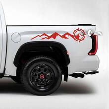Adesivo Vinile per Lato Posteriore Mountain Compass per Toyota Tundra_3