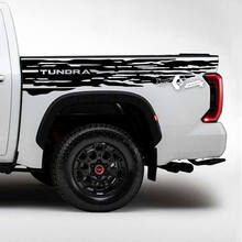 Coppia adesivi in ​​vinile con strisce di Grange distrutte, parafango posteriore, lato letto Toyota Tundra
 2