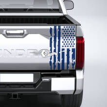Toyota Tundra Bed Pickup Truck Portellone distrutto Grange Stripes Bandiera USA Vinile adesivi decalcomania
 2