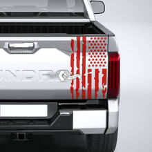 Toyota Tundra Bed Pickup Truck Portellone distrutto Grange Stripes Bandiera USA Vinile adesivi decalcomania
 3