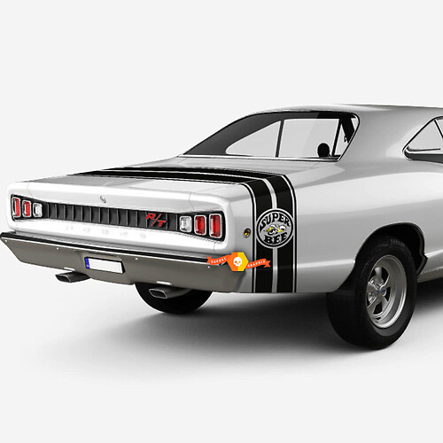 Dodge 1969 Super Bee Tail Band Stripe Vinile Decalcomania Grafica

