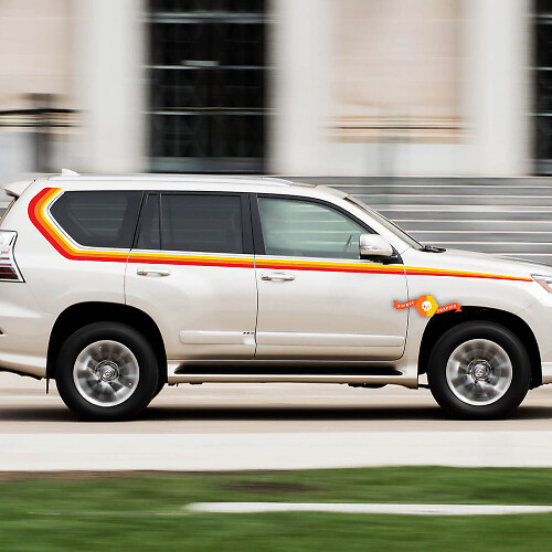 Lexus 2016 GX460 Retro Vintage Stripes come 40 ° anniversario toyota 4runner stile adesivo laterale decalcomania grafica
