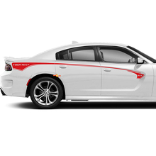 Kit Adesivi Strisce Laterali Testo Personalizzato Logo GT in Vinile per Dodge Charger_2