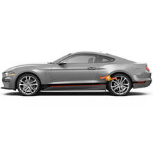 Coppia Ford Mustang Mach Retro Rocker Decal Adesivo in vinile per auto Shelby Sport Racing Stripe Trim 2 colori
 2