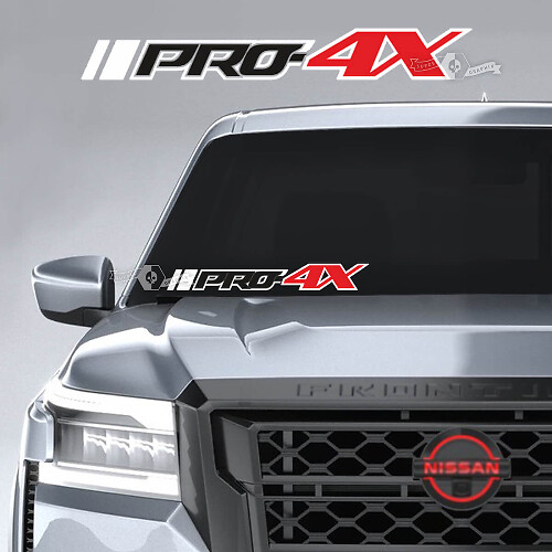 Adesivo in Vinile con Logo PRO-4X per Parabrezza Nissan Frontier