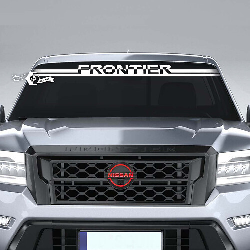 Adesivo in Vinile per Parabrezza con Scritta Frontier per Nissan Frontier