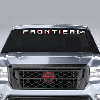 Parabrezza Nissan Logo Frontier adesivi in ​​vinile decalcomanie grafiche 2 colori
