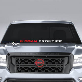 Parabrezza Nissan Frontier Line Trim adesivi in ​​vinile decalcomanie grafiche 2 colori
