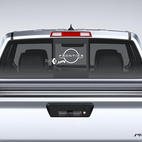 Adesivo in Vinile per Finestrino Posteriore con Logo Frontier per Nissan Frontier