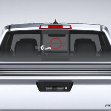 Adesivo in Vinile per Finestrino Posteriore con Logo Frontier per Nissan Frontier_2