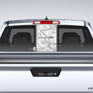 Vetro per finestrino Nissan Frontier Pro-4X Mappa topografica Portellone posteriore Adesivi in ​​vinile Decalcomanie Grafica
 1