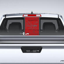 Adesivo in vinile per finestrino posteriore stile Topographic Pro-4X per Nissan Frontier_2