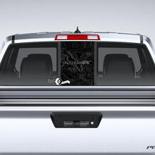 Adesivo in vinile per finestrino posteriore stile Topographic Pro-4X per Nissan Frontier_3