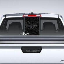 Vetro per finestrino Nissan Frontier Pro-4X Mappa topografica Portellone posteriore Adesivi in ​​vinile Decalcomanie Grafica
 3