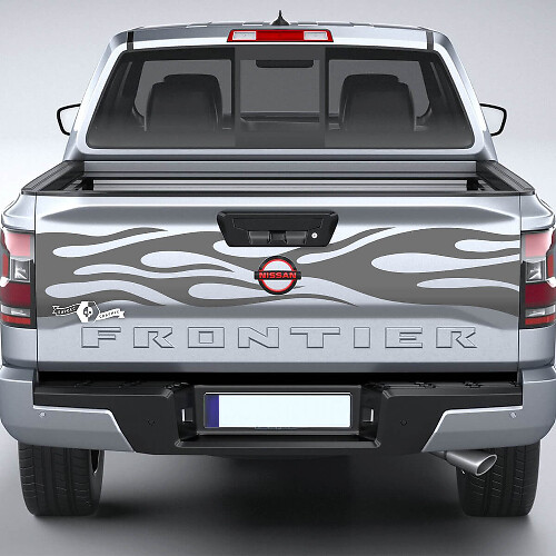 Nissan Frontier portellone posteriore fiamma adesivi in ​​vinile decalcomanie grafiche
