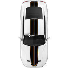 Ford Mustang Mach cofano tetto portellone decalcomania adesivo in vinile per auto Shelby Sport Racing Stripes 2 colori
 3