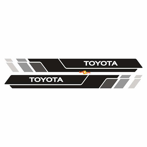 2 Toyota Tacoma Side Stripes Stripes Pannello di bilanciere adesivi in ​​vinile Kit di decalcomanie per Toyota Tacoma
