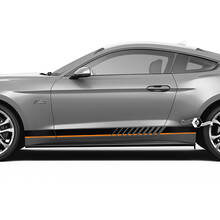 Coppia Ford Mustang Mach Rocker Pannello Decalcomania Vinile Adesivo Linea Auto Veicolo Shelby Sport Racing Stripe 2 Colori
 2