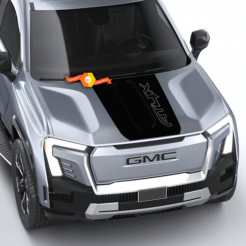 Adesivo in vinile per cofano stile Blackout AT4X per GMC Sierra 1500 AT4X