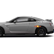 Coppia Nissan Skyline GTR R35 Nismo Inspired R Tune Door Body Stripe Kit decalcomanie adesive 3 colori
 2