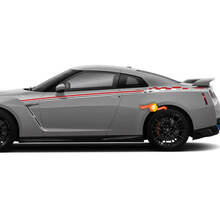 Coppia Nissan Skyline GTR R35 Nismo Inspired R Tune Door Body Stripe Kit decalcomanie adesive 2 colori
 2