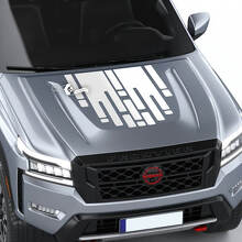 Adesivo grafico Camo Tetris per cofano Nissan Frontier S SV Pro-4x
 2