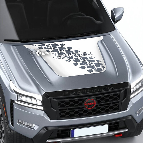 Nissan Frontier S SV Pro-4x Decalcomania per cofano Vinile Traccia di pneumatici Off Road Blackout Adesivo per decalcomanie grafiche
