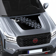 Nissan Frontier S SV Pro-4x Decalcomania per cofano Vinile Traccia di pneumatici Off Road Blackout Adesivo per decalcomanie grafiche
 2