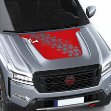 Nissan Frontier S SV Pro-4x Decalcomania per cofano Vinile Traccia di pneumatici Off Road Blackout Adesivo per decalcomanie grafiche
 3