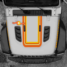 Kit di decalcomanie in vinile con strisce laterali e cofano in stile retrò per Jeep Gladiator_3