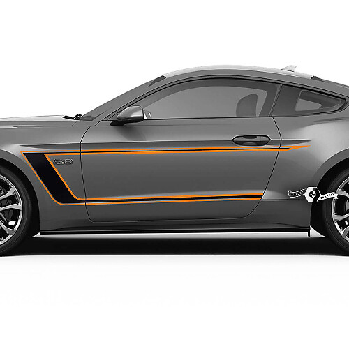Kit di Adesivi in Vinile Strisce Laterali per Portiera per Musclecar Shelby GT500 GT350 Mach1