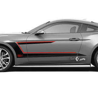 Coppia strisce parafango porte per Ford Mustang Shelby GT500 GT350 Mach1 Mach 1 Logo 2 colori
