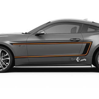Coppia strisce parafango porte per Ford Mustang Shelby GT500 GT350 GT500 GT350 Mach 1 Mach 1 Logo 2 colori
 1
