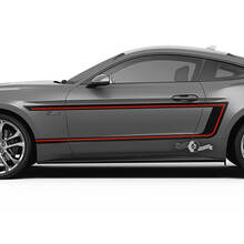Coppia strisce parafango porte per Ford Mustang Shelby GT500 GT350 GT500 GT350 Mach 1 Mach 1 Logo 2 colori
 2
