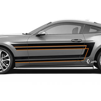 Strisce parafango per porte per Ford Mustang Shelby GT500 GT350 GT500 GT350 Mach 1 Mach 1 Logo 2 colori
 1