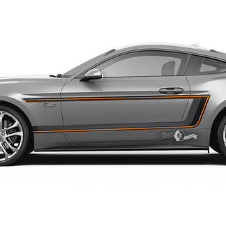 Coppia strisce parafango porte per Ford Mustang Shelby GT500 GT350 GT500 GT350 Mach 1 Mach 1 Logo 3 colori
 1