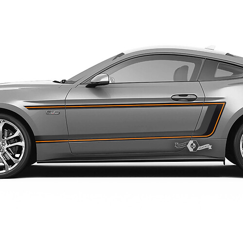 Kit Adesivi Laterali a Strisce Retrò per Musclecar Musclecar modello 2015-23