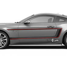 Coppia strisce parafango porte per Ford Mustang Shelby GT500 GT350 GT500 GT350 Mach 1 Mach 1 Logo 3 colori
 2