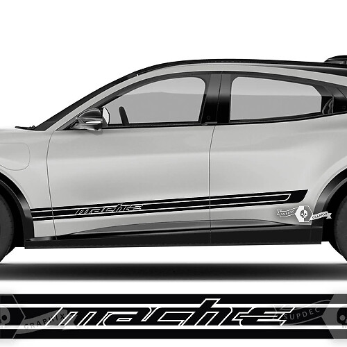 Strisce Contorno Logo Minigonna 2 per Ford Mustang MACH-E