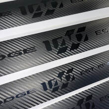 4x Adesivi in vinile per battitacco Dodge Challenger 100th Anniversary Carbon Black
 2
