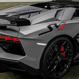 Grafica adesiva per decalcomanie laterali Lamborghini Aventador SVJ
