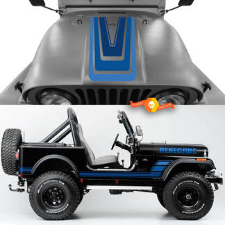 Kit di pannello oscillante laterale cofano anteriore parafango posteriore Jeep Renegade CJ7 decalcomanie grafiche in vinile Scegli i colori
