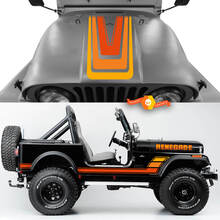 Kit di pannello oscillante laterale cofano anteriore parafango posteriore Jeep Renegade CJ7 decalcomanie grafiche in vinile Scegli i colori
 2