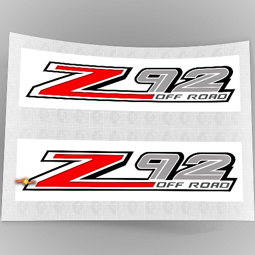 Adesivo in Vinile Z92 OFF ROAD per Chevy Silverado