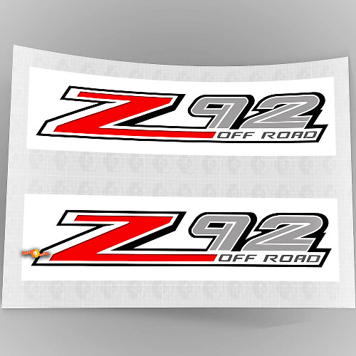 Adesivo in Vinile Z92 OFF ROAD per Chevy Silverado