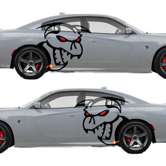 Enormi decalcomanie tribali grafica in vinile per Dodge Challenger Charger Mopar SRT Hellcat Demon Logo HEMI 392
