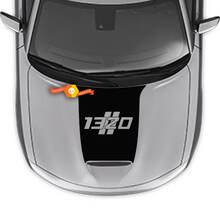 1392 Decalcomania adesiva per cofano Hash Stripes per Dodge Charger 2015-2024
 2