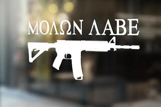 Adesivo decalcomania Molon Labe AR-15 Rifle 2nd Amendment Gun Rights